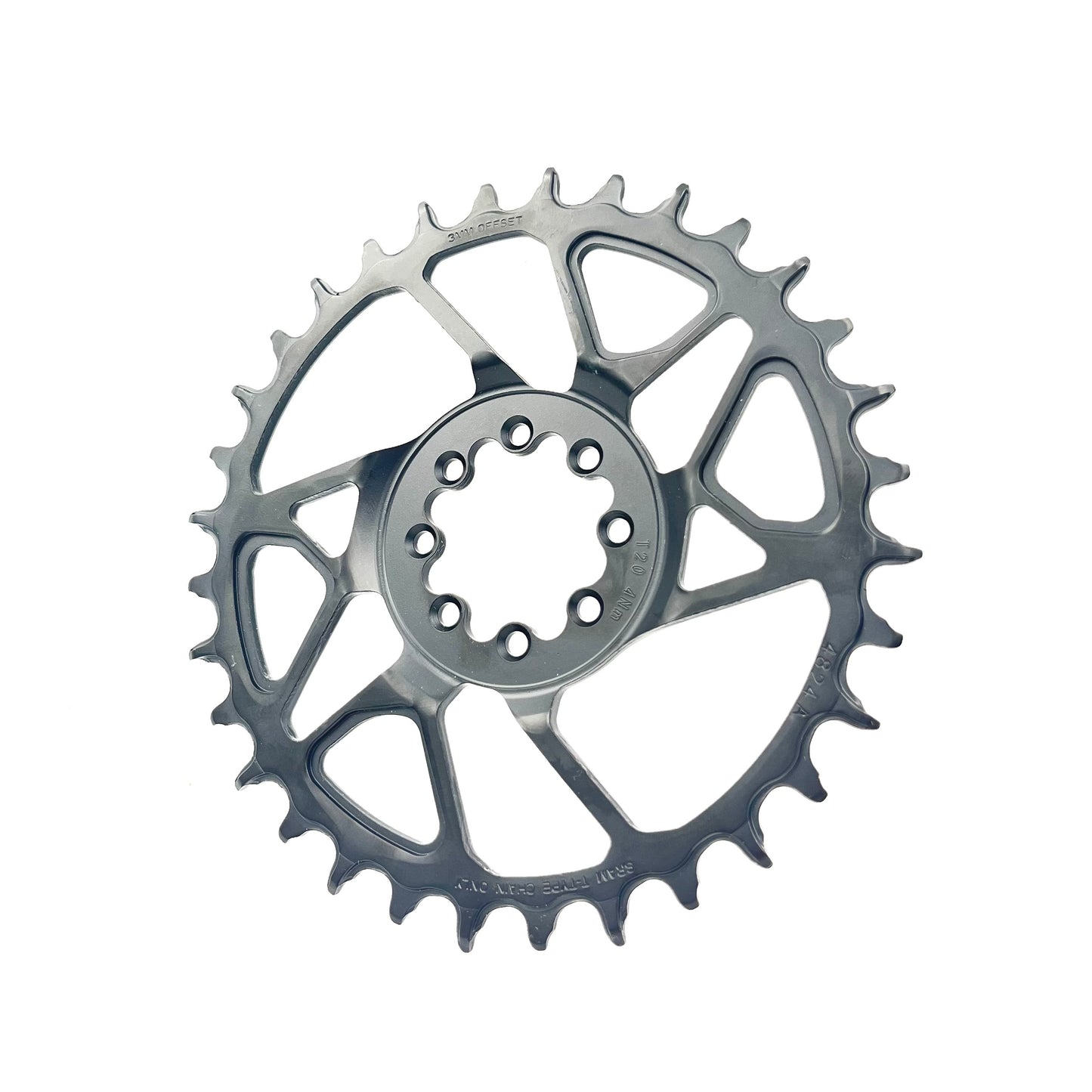 SRAM S1000 T-TYPE EAGLE BOOST 12V Steel Direct Mount Offset 3mm Black Mono chainring