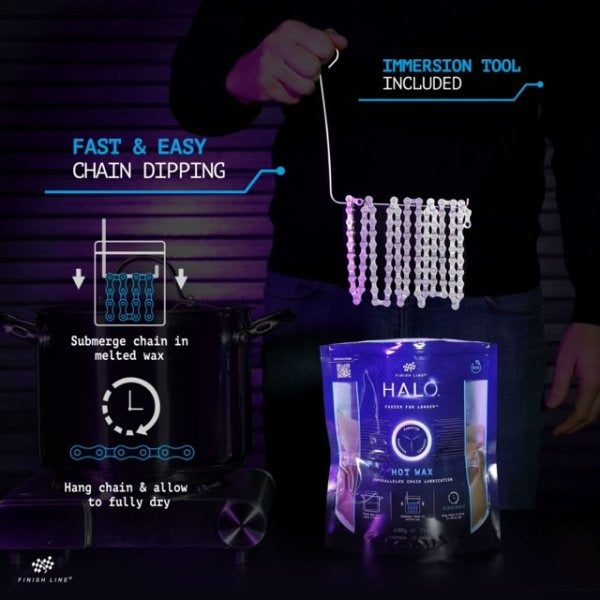 HALO WAX FINISH LINE Kædesmøremiddel Varmt voksgranulat (600 g)
