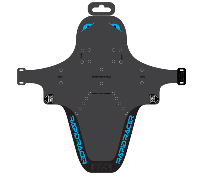 RRP EnduroGuard Standard mudguards (forks 80 to 120mm) Black/Sky Blue