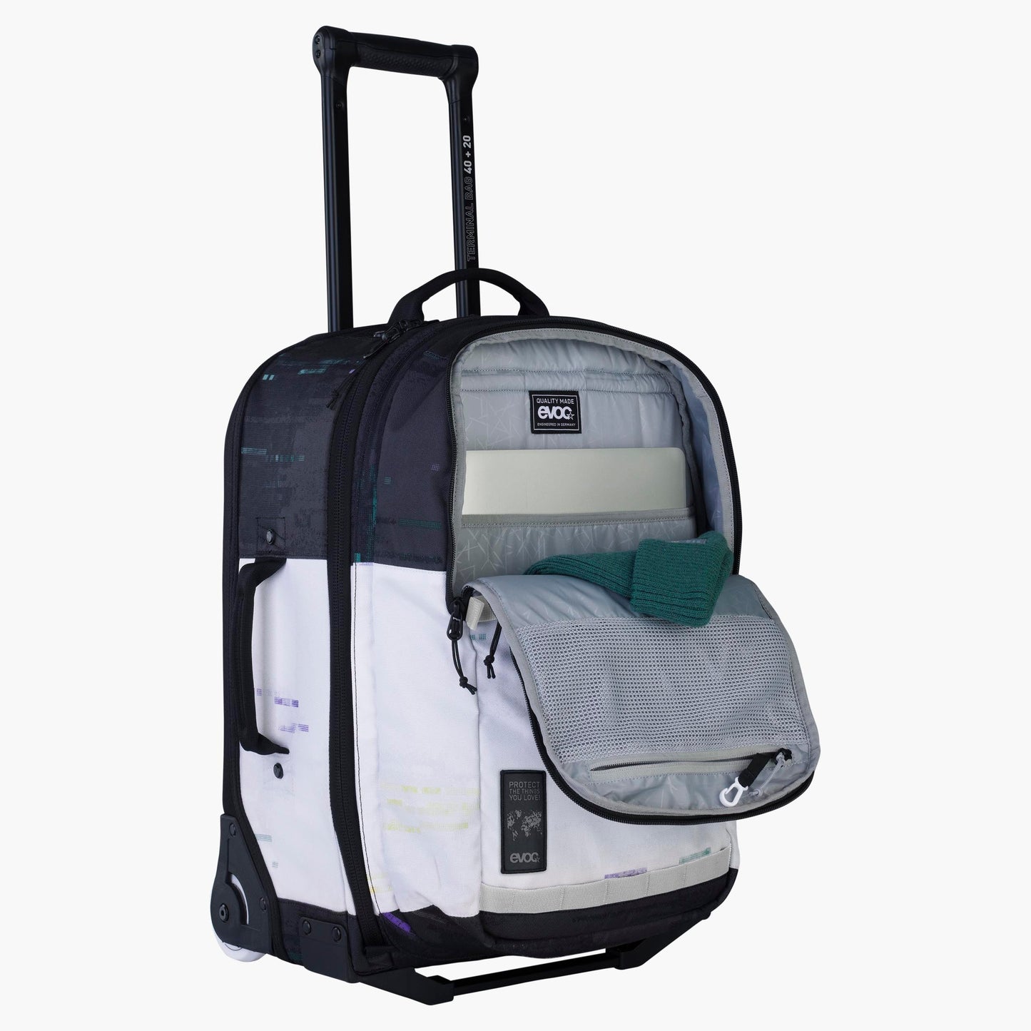 EVOC Trolley-kuffert 40L +20L Sort/hvid
