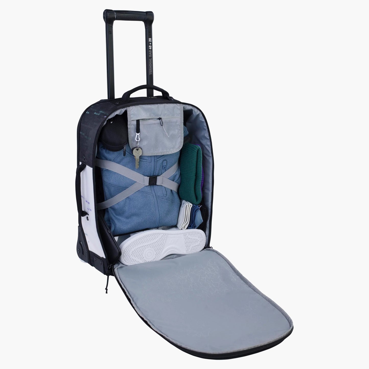 EVOC Trolley-kuffert 40L +20L Sort/hvid