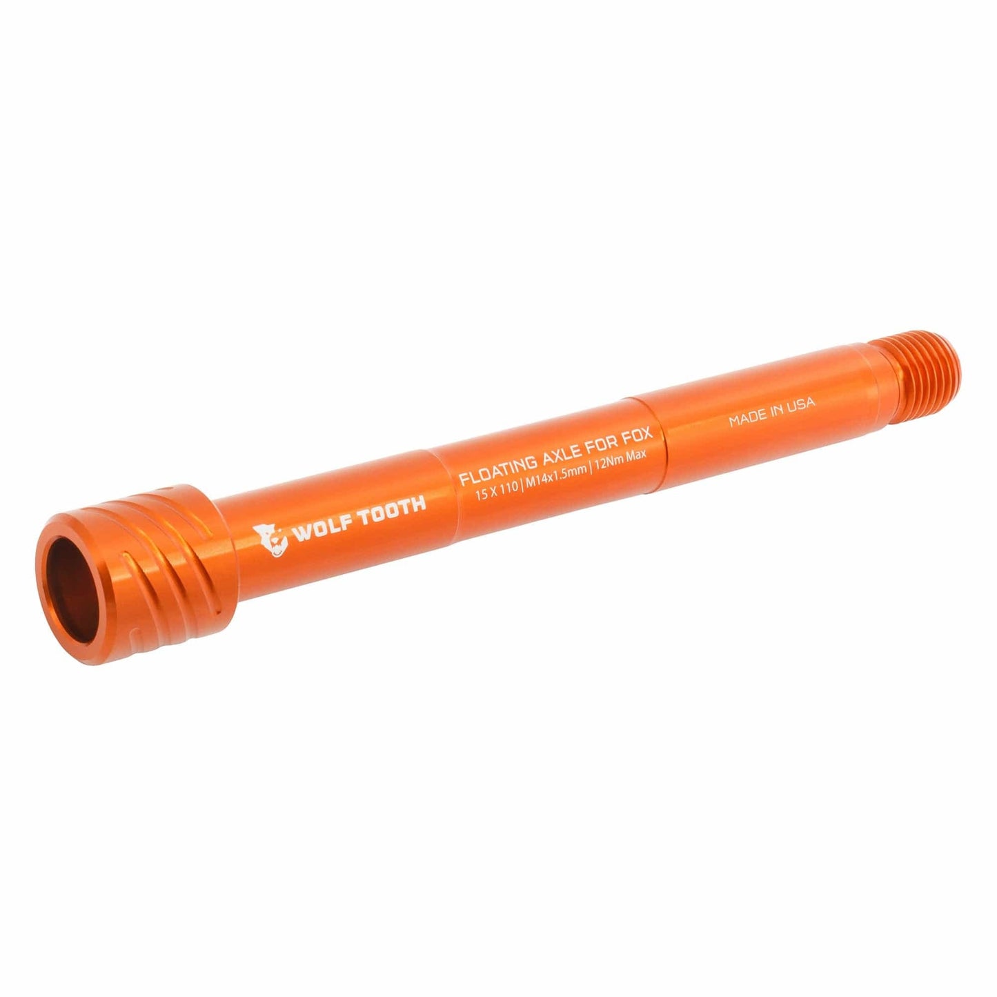 WOLF TOOTH forhjulsaksel til FOX 36/38-forgafler 15x110 mm Boost Orange