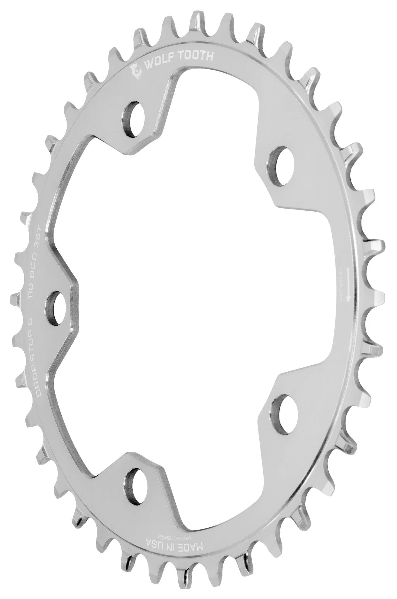 WOLF TOOTH DROP-STOP B GRAVEL/CX 110 mm rå sølv monodæk