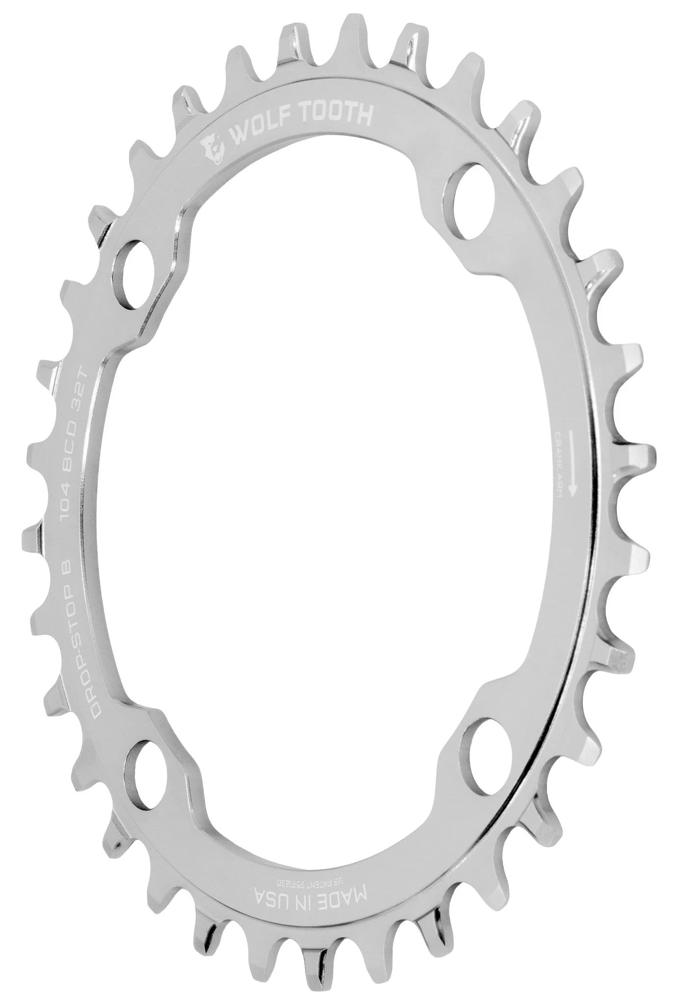 WOLF TOOTH DROP-STOP B 104 mm rå sølv monodæk