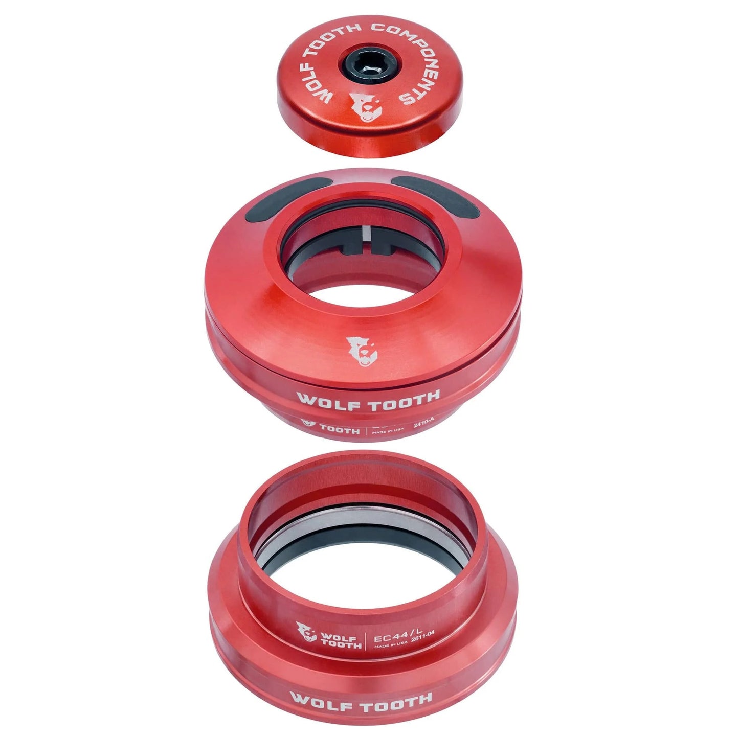 WOLF TOOTH EC44 Semi-Integrated Headset Rød