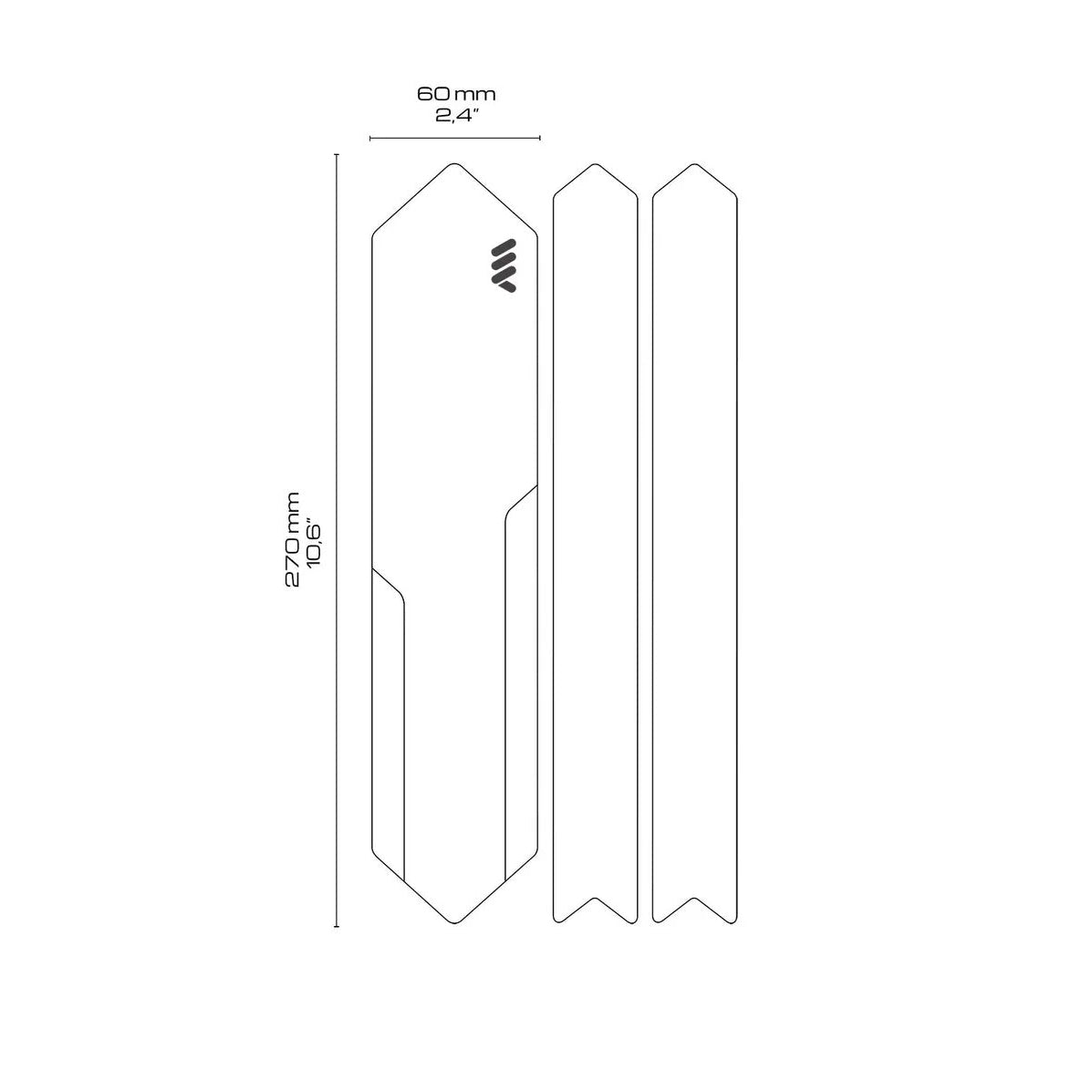 Selvklæbende beskyttelse til ALLE MOUNTAIN STYLE-baser/Caubans Sort