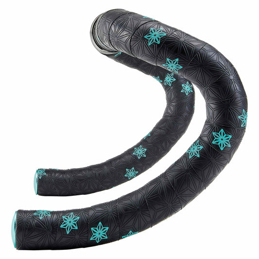 SUPACAZ SUPER STICKY KUSH GALAXY Handlebar Tape, Black/Sky Blue
