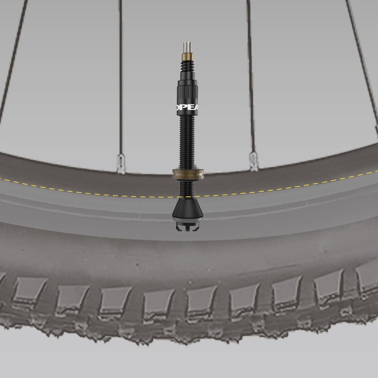 Sæt med 2 TOPEAK TURBOFLOW slangeløse ventiler sort