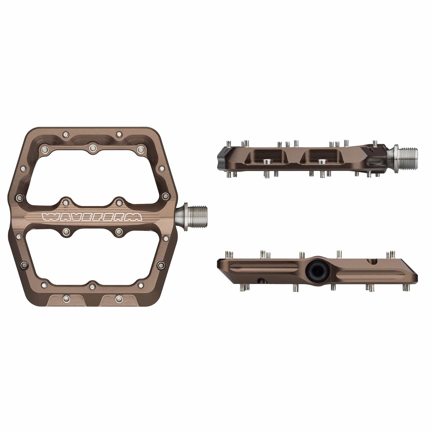 WOLF TOOTH WAVEFORM flade pedaler, Large, Espresso