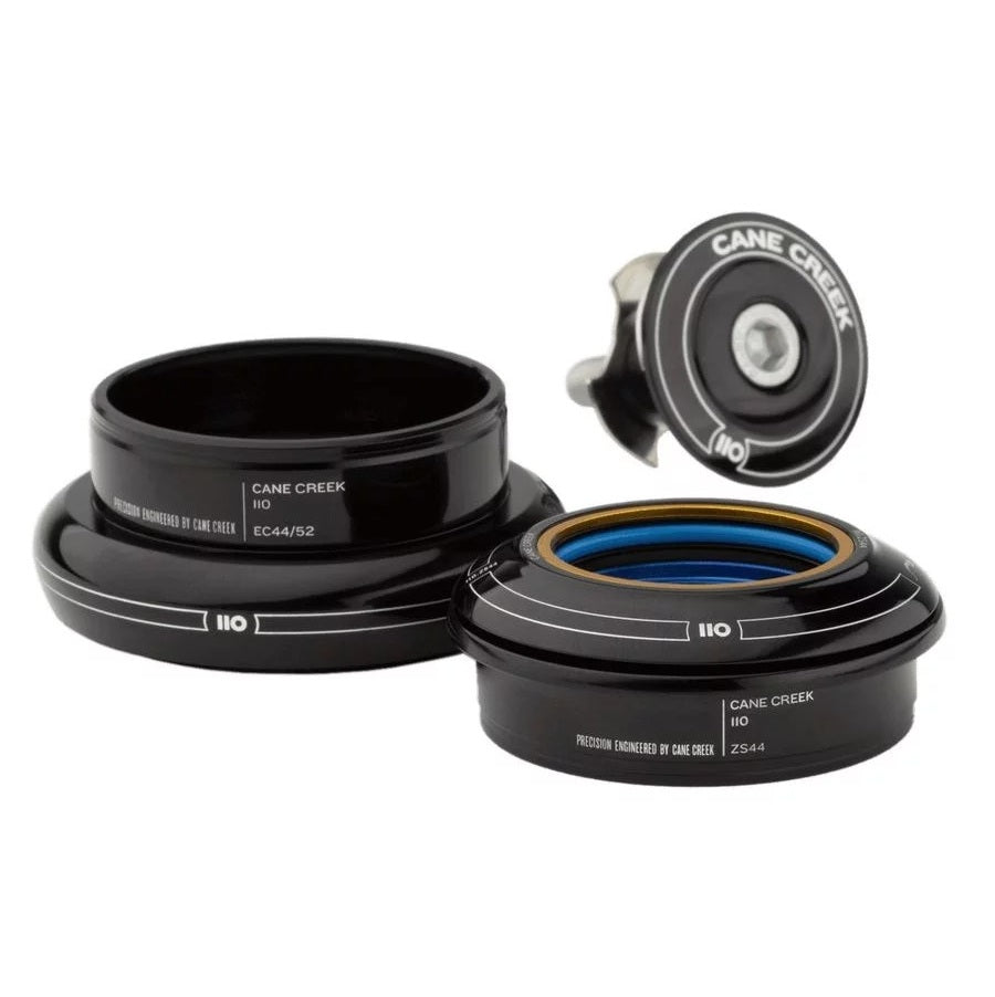 Headset CANE CREEK 110 Tapered, 1 1/8"-1,5", IS41/28,6/H9 | IS52/40, kort 51,1OD, bred, sort