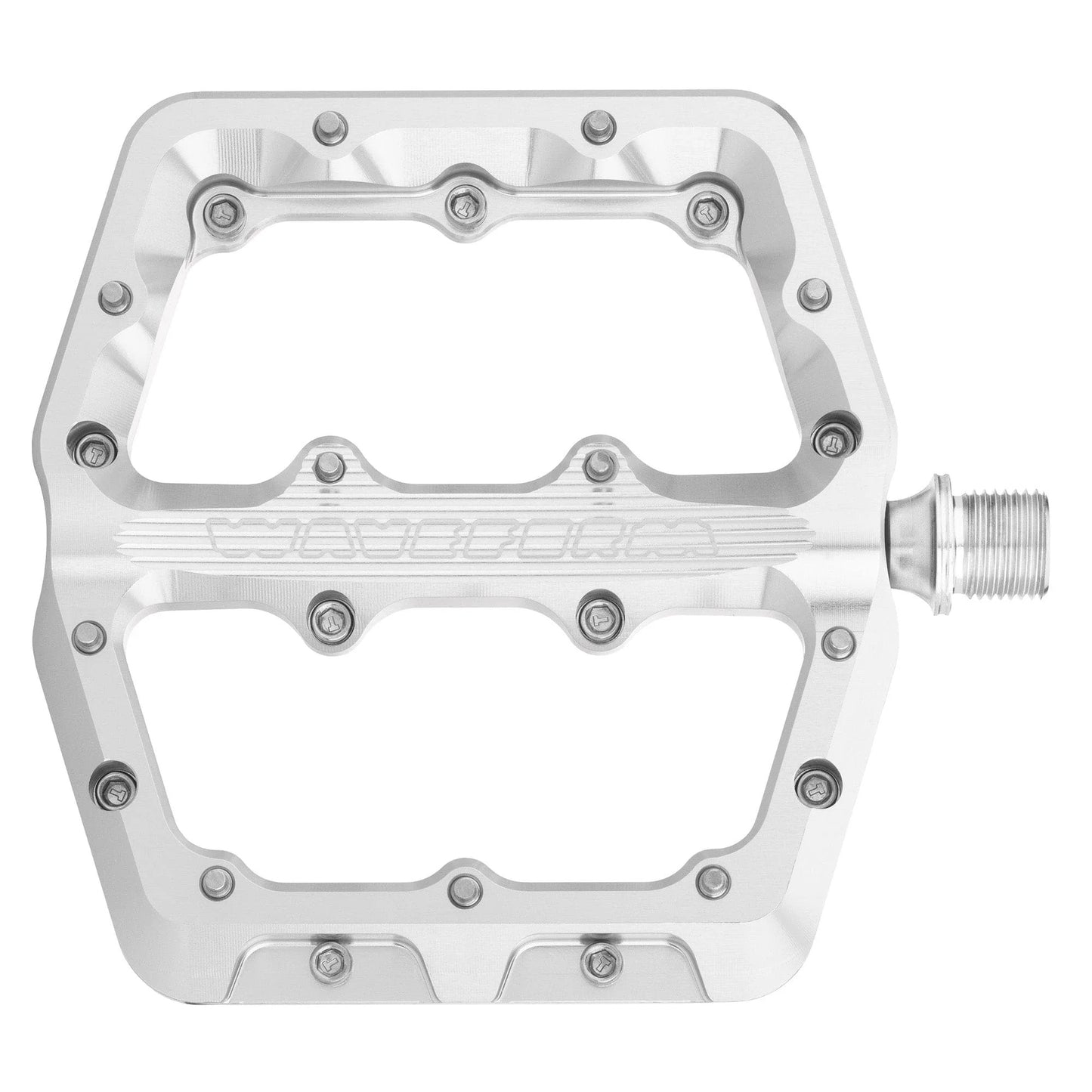 WOLF TOOTH WAVEFORM flade pedaler, store, sølvfarvede