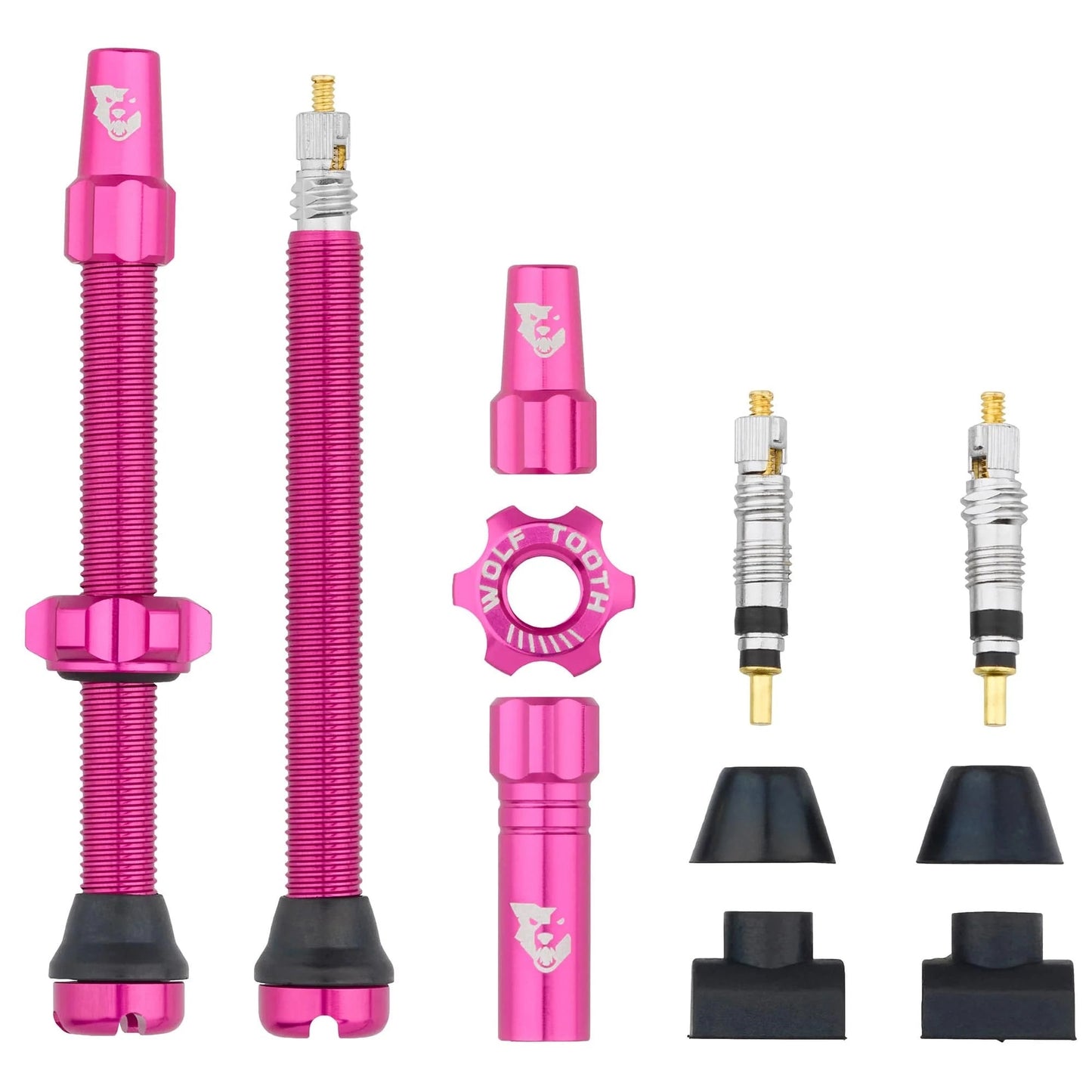 Sæt med 2 WOLF TOOTH slangeløse ventiler Pink