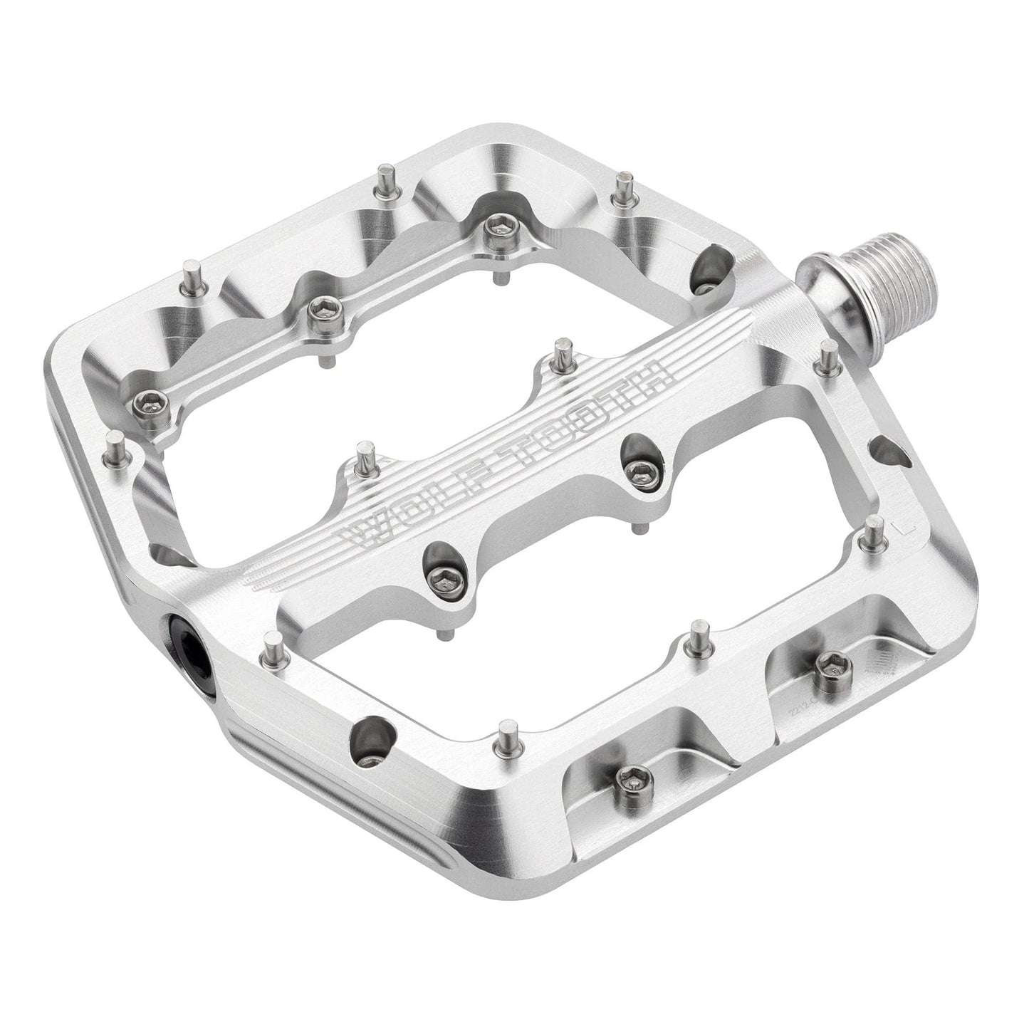 WOLF TOOTH WAVEFORM flade pedaler, store, sølvfarvede