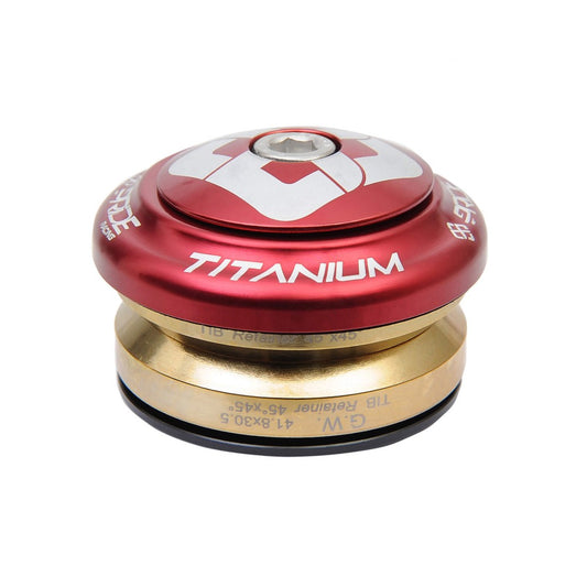 Integreret styreleje PRIDE Ti45 Titanium iIS42 1"1/8 Rød