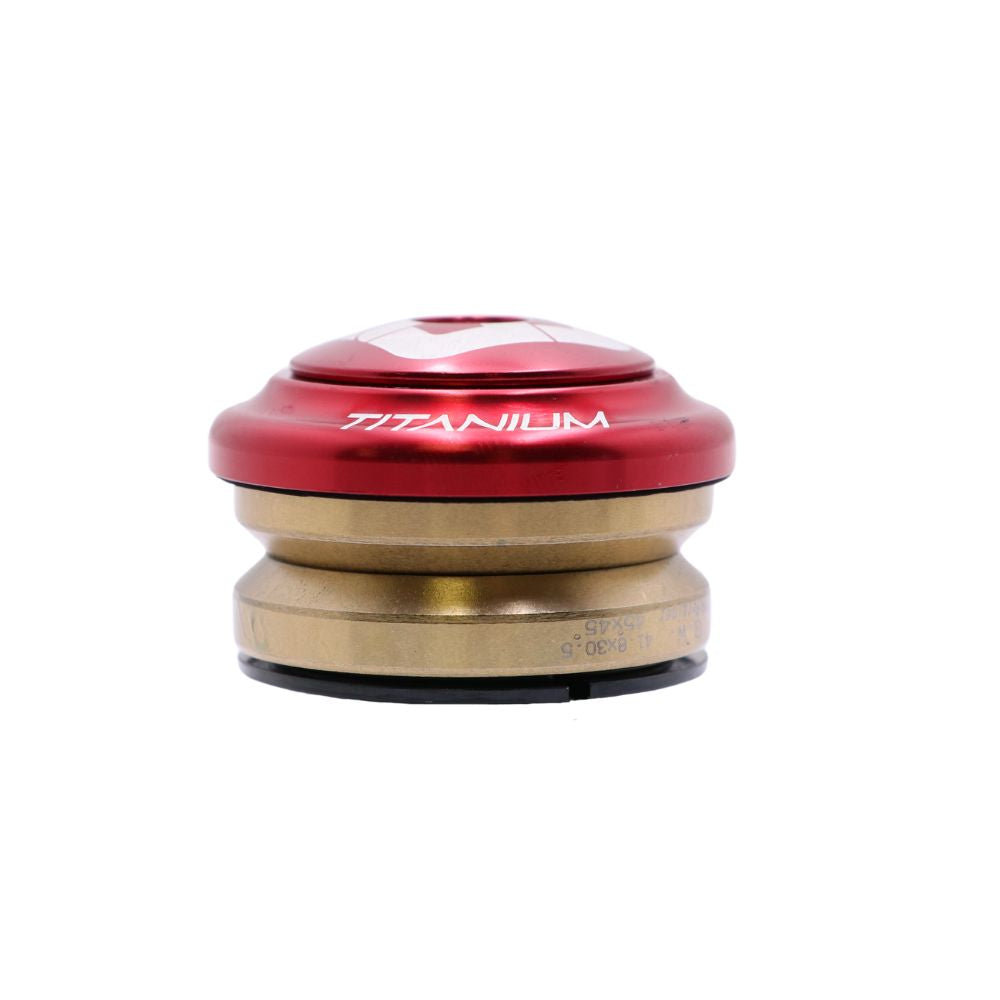 Integreret styreleje PRIDE Ti45 Titanium iIS42 1"1/8 Rød