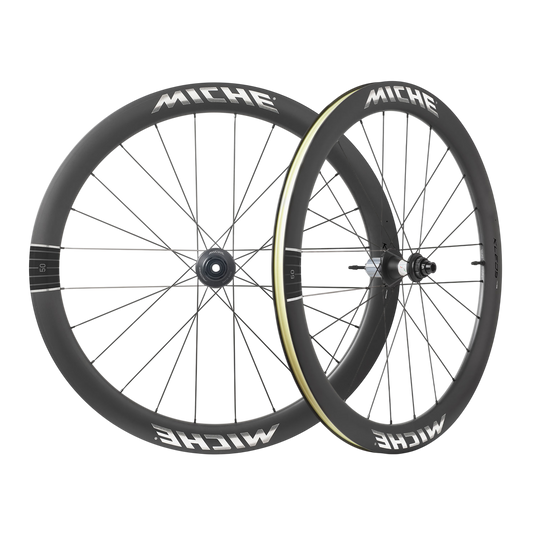 Pair of MICHE KLEOS RD DX50 Tubeless Ready (Center Lock) Team Edition wheels
