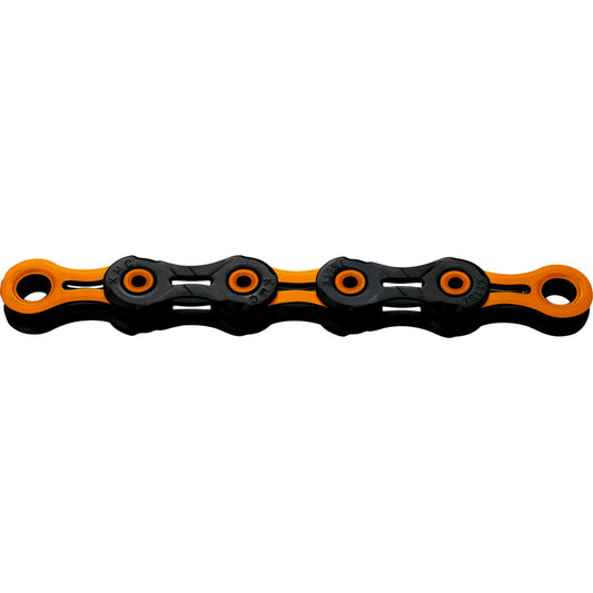 KMC DLC12 12V kæde sort/vokset orange