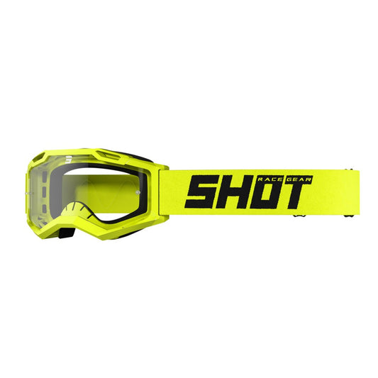 Shot Assault 2.0 maske ensfarvet fluorescerende gul blank