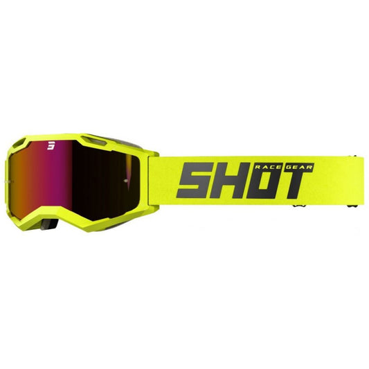 Shot Iris 2.0 maske ensfarvet neongul blank