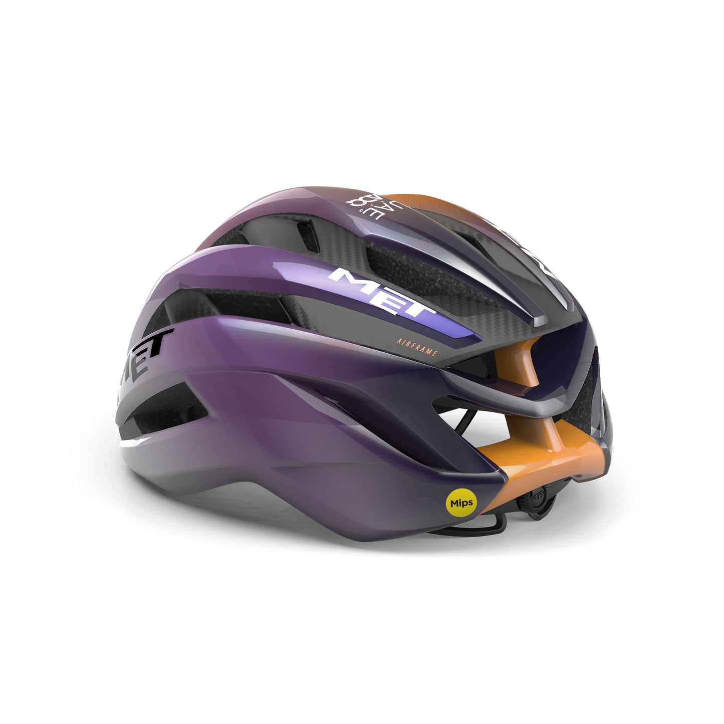 MET TRENTA 3K CARBON UAE TEAM ADQ 2026 Violet/orange hjelm