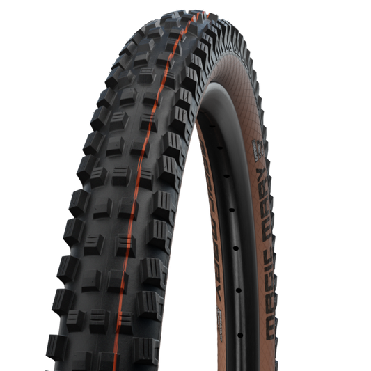 SCHWALBE MAGIC MARY 27.5x2.40 ADDIX SOFT SUPERGRAVITY Tubeless Ready Soft Black/Brown-dæk