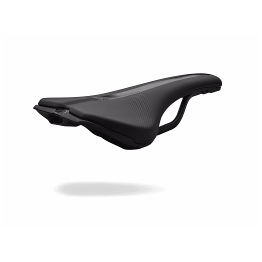 Sadel PRO Turnix Team 142 mm kulfiberskinner Sort