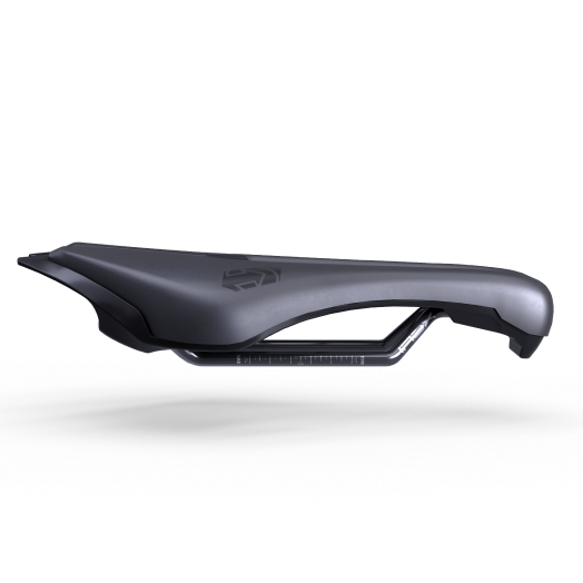 PRO Stealth Aero-sadel 132 mm med skinner i rustfrit stål, sort