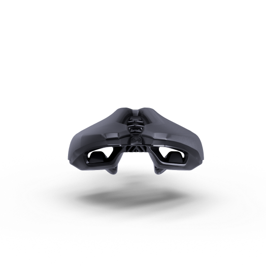 PRO Stealth Aero-sadel 132 mm med skinner i rustfrit stål, sort