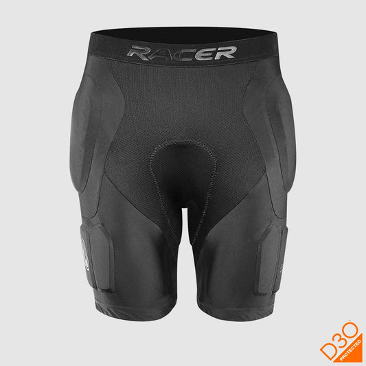 RACER D3O Beskyttelsesshorts sort