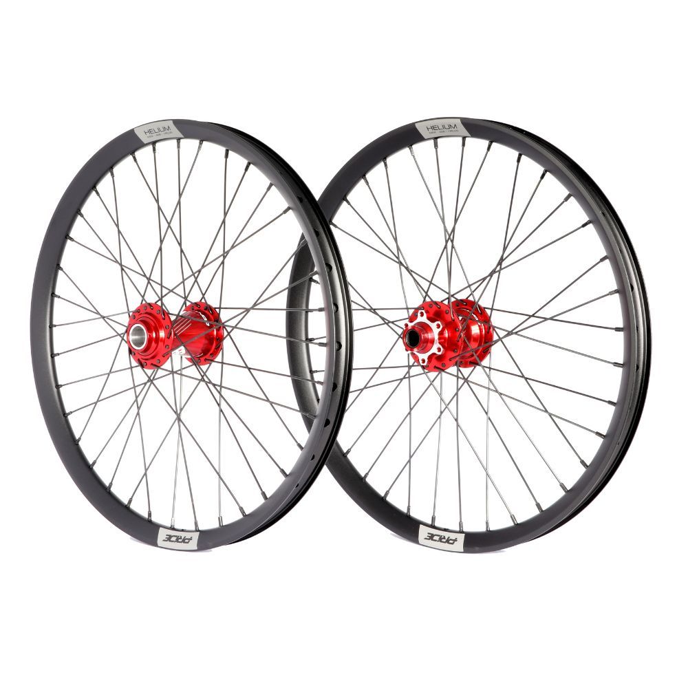 PRIDE 20" (406mm) Control V2 Disc Helium M24 Axes 20/15mm hjulsæt Rød