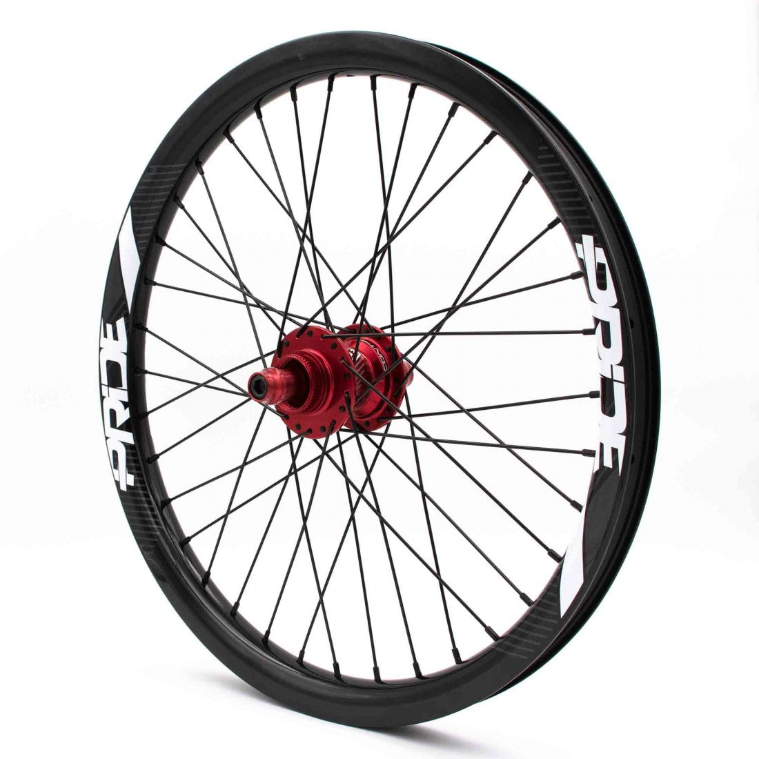 PRIDE 20" (406mm) Karbon Gravity Gloss Disc Pride Control Aksler 20/10mm Rødt Hjulpar