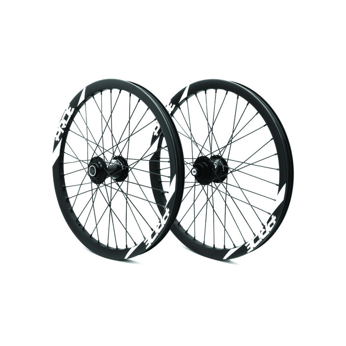 Hjulsæt PRIDE 20" (406mm) Karbon Wave Matt White Disc Control V2 Aksler 20/15mm Sort/Hvid