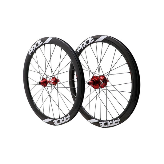Hjulsæt PRIDE 20" (451mm) Carbon Gravity Gloss Disc Pride Control V1 Akser 10/10mm Rød