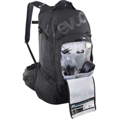 Rygsæk med rygskjold EVOC TRAIL PRO BLACKLINE 26 L Sort
