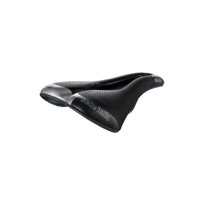 SELLE ITALIA S 5 LADY SUPERFLOW L-sadel til kvinder, Fec-skinner, sort