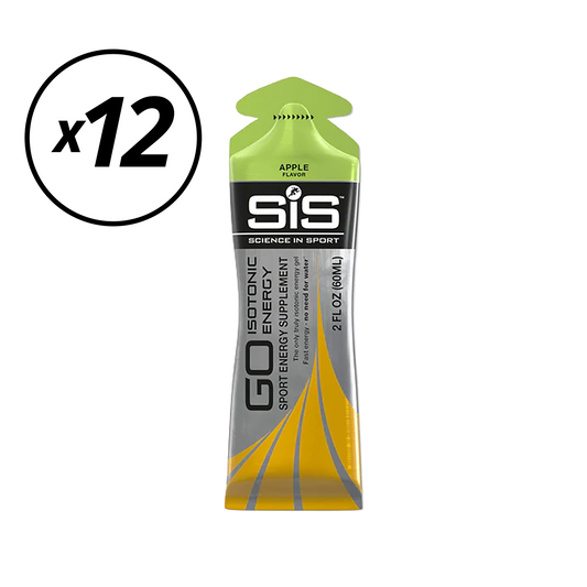 Pakke med 12 SIS GO ISOTONIC ENERGY Gels (60ml) Apple Holdbarhed udløbet