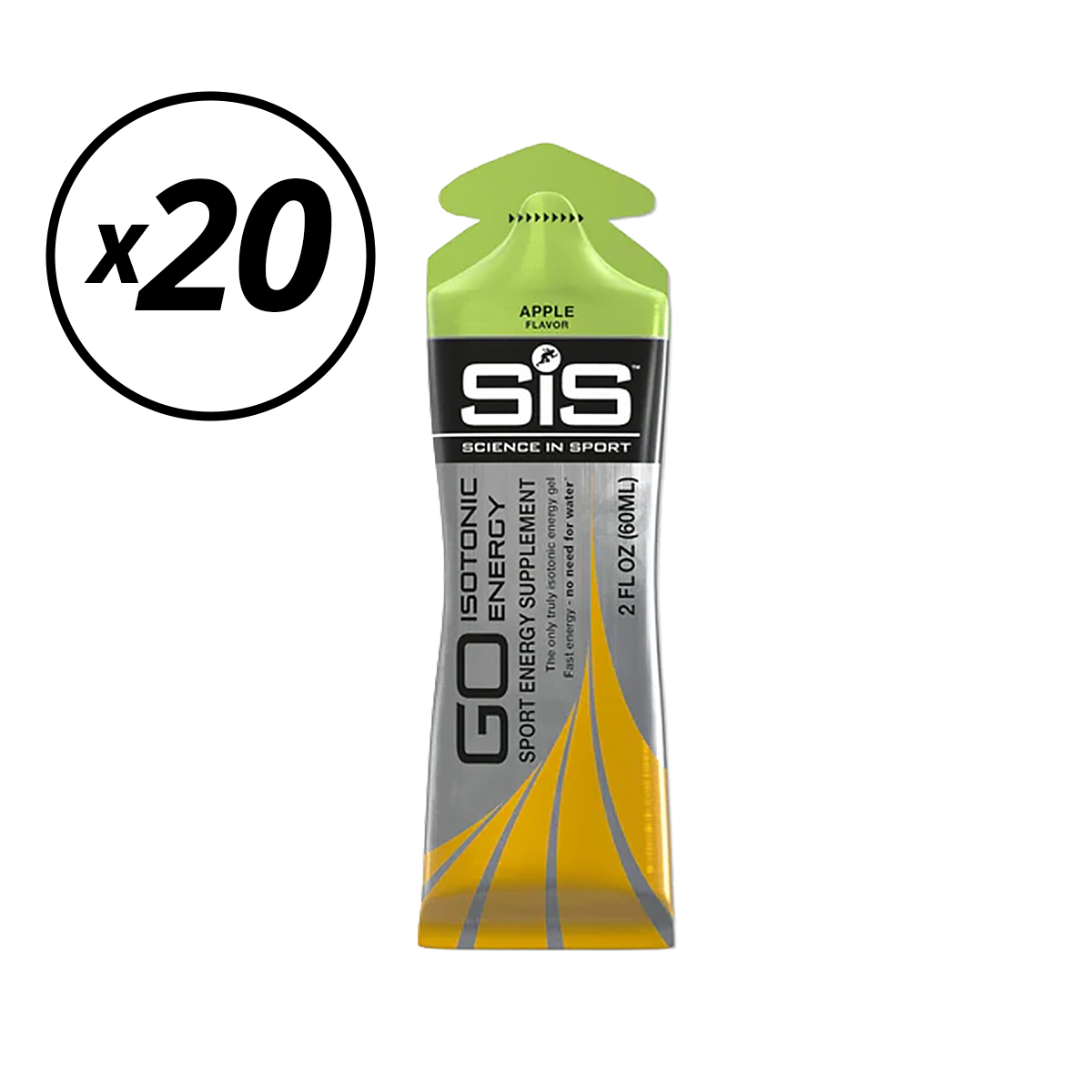 SIS GO ISOTONIC ENERGY Gel (60ml) Apple Kort holdbarhed