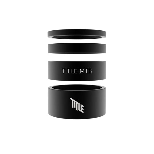 TITLE-styrfittinge i aluminium 1-1/8" sort