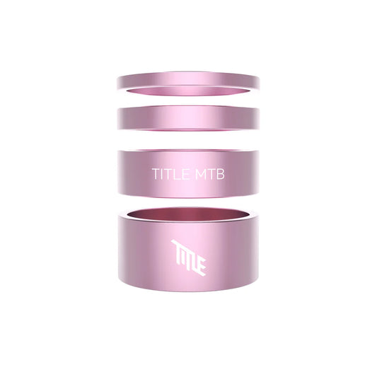 Styrfittings-afstandsring TITLE Aluminium 1-1/8" Pink