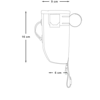 Styrtaske APIDURA BACKCOUNTRY FOOD POUCH 0,8 L Sort Grå