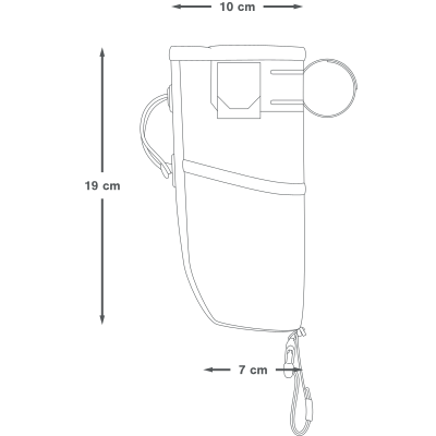 Styrtaske APIDURA BACKCOUNTRY FOOD POUCH PLUS 1,2 L Sort Grå