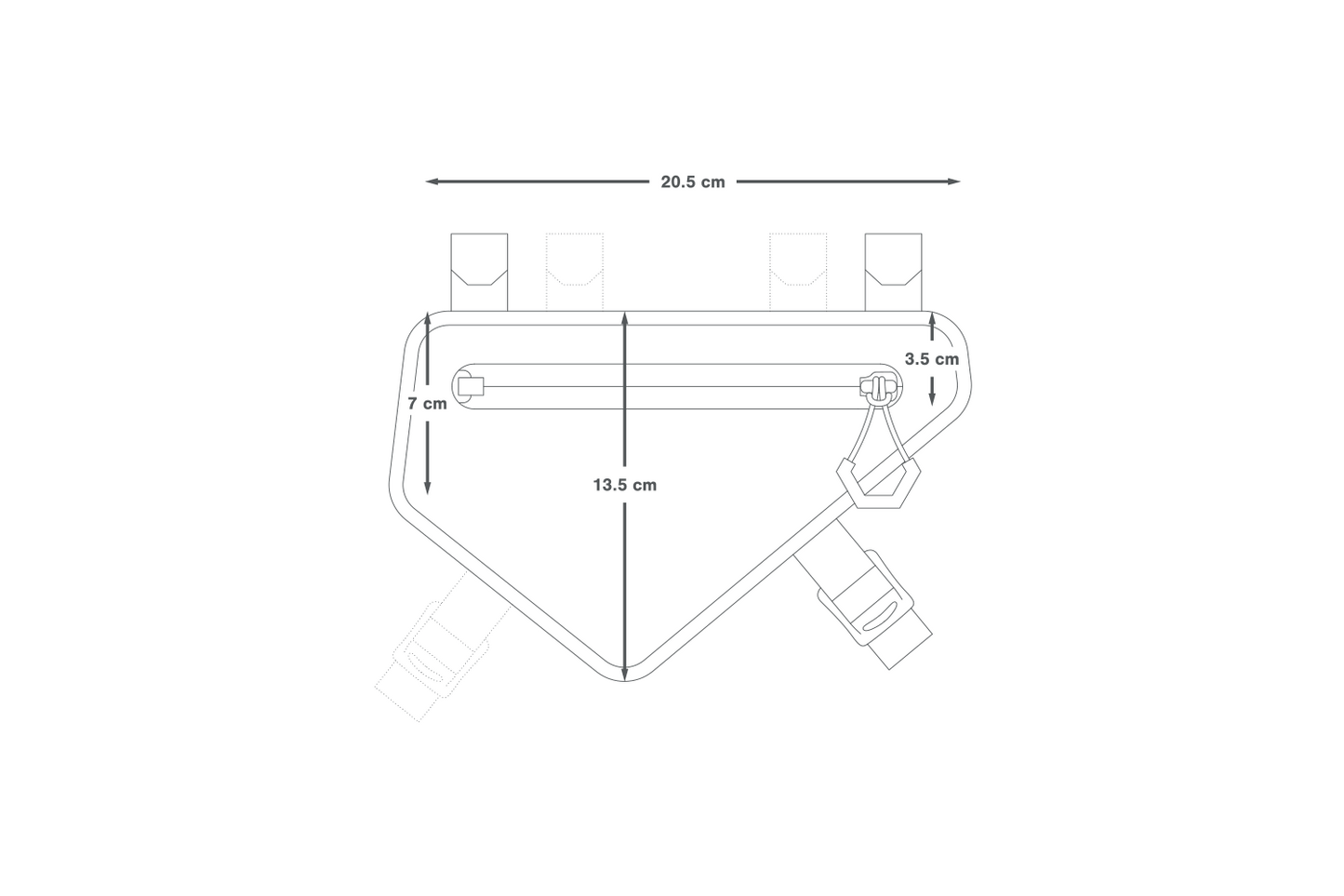 Rammetaske APIDURA RACING FRAME PACK 1 L Sort