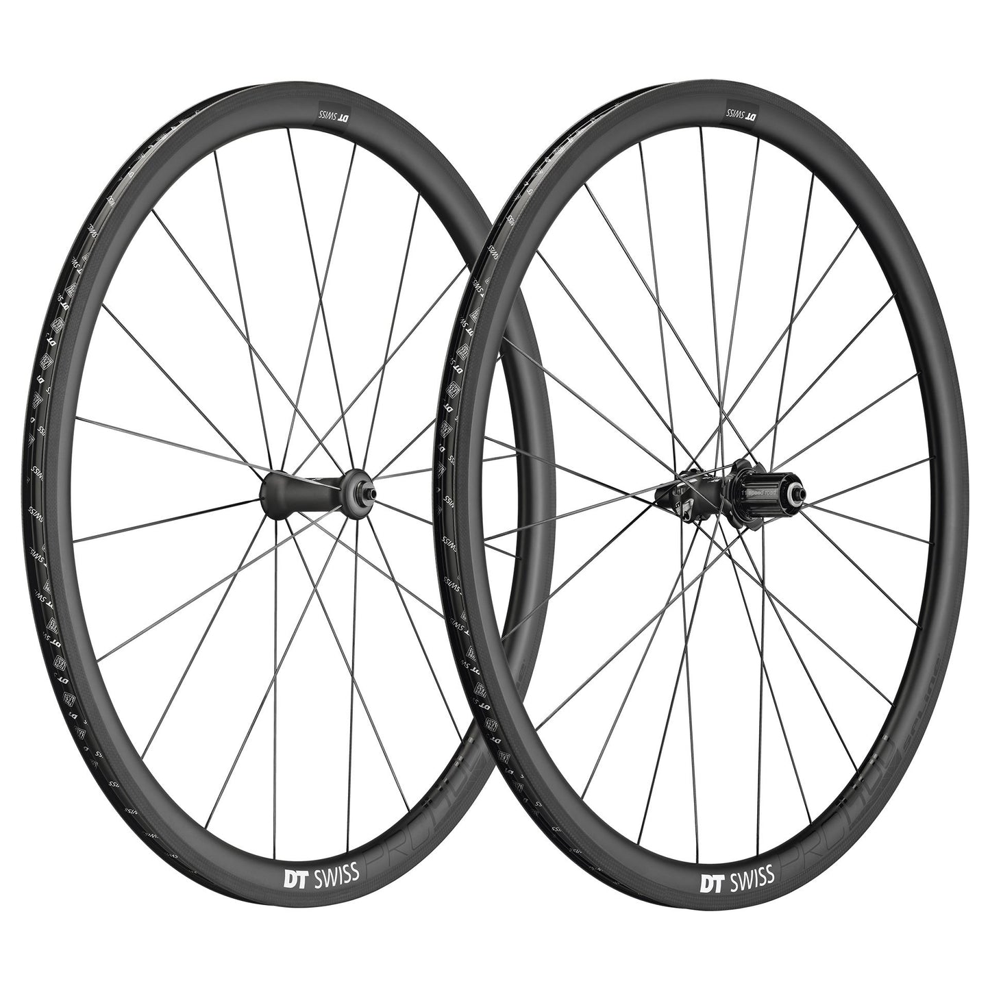 Et par DT SWISS PRC 1400 SPLINE 35-hjul med dæk