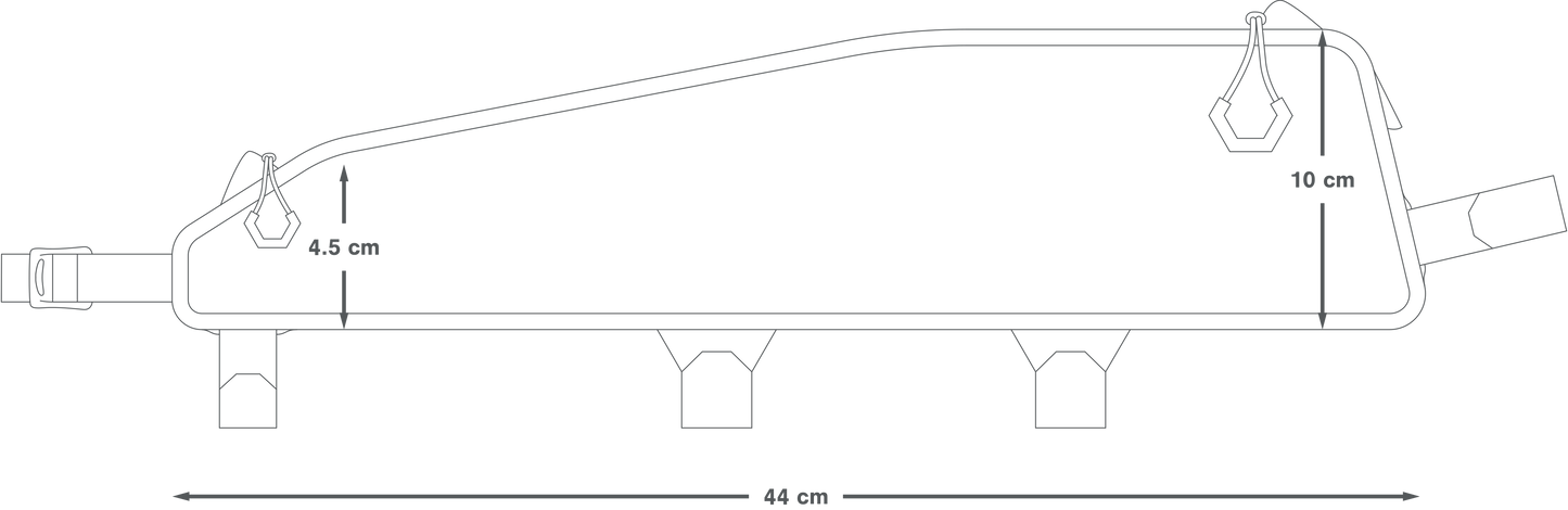 APIDURA RACING LONG TOP TUBE PACK 2 L Frame Bag Sort