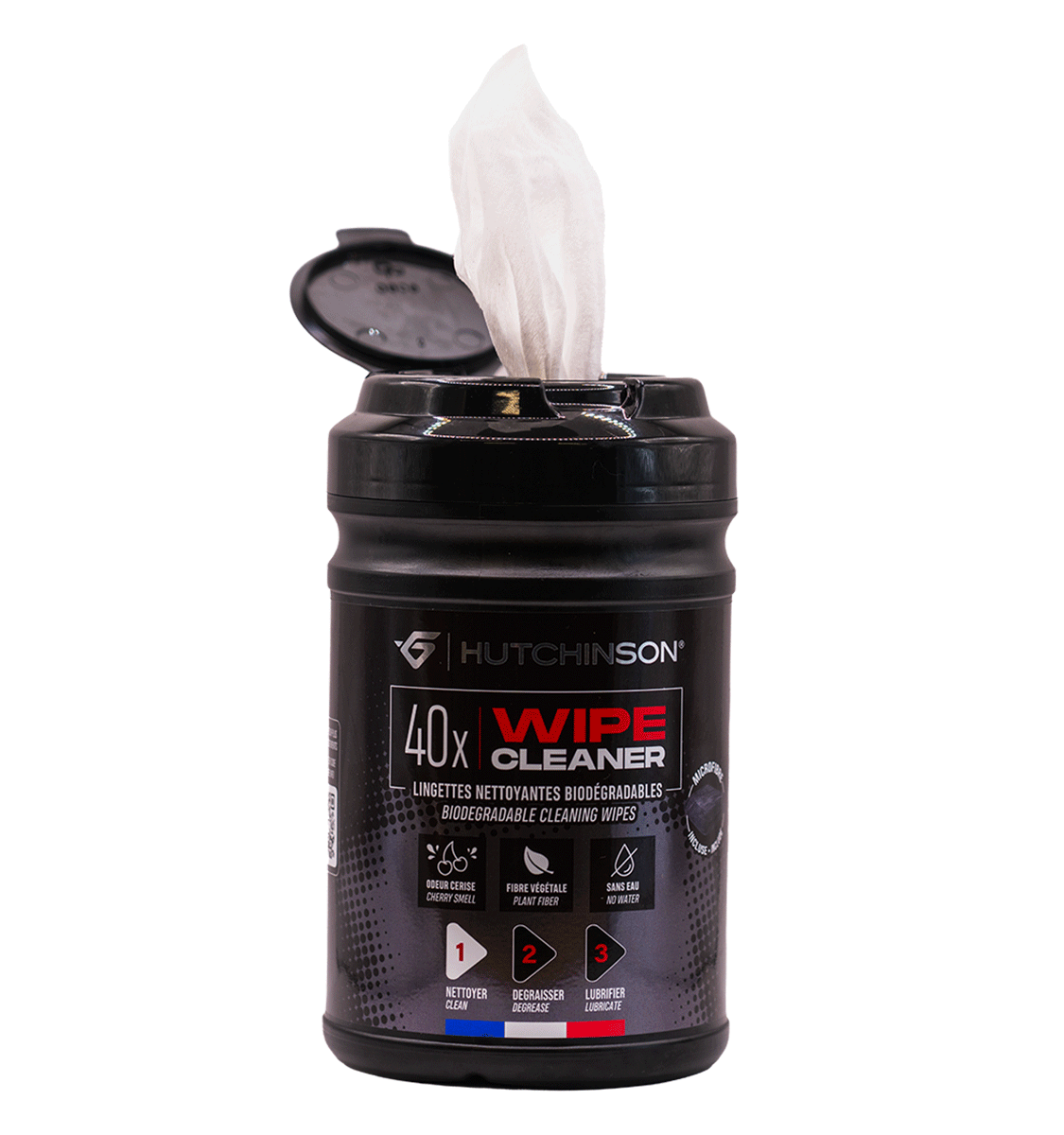 Rengøringsservietter HUTCHINSON WIPE CLEANER x40 + 1 Mikrofiber Cleaner