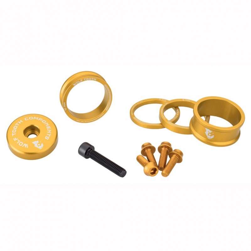 WOLFTOOTH BLING KIT Guldafstandsstykker, stilkdæksel og skruesæt